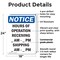 Signmission Hours Of Operation Receiving _, 18 in W x Rectangle, Plastic OS-2PACK-NS-P-1824-V-13546 - alternate 2